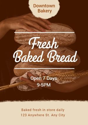 新鲜烘焙面包传单 宣传单