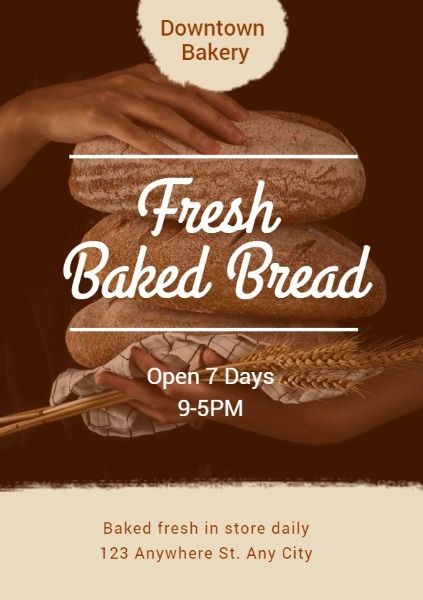 sale, marketing, business, Fresh Baked Bread Flyer Template