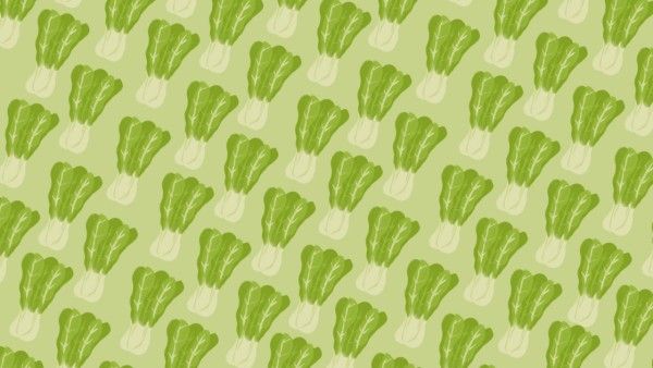 Green Cartoon Vegetable Zoom Background