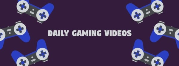 Purple Gaming Videos Facebook Cover