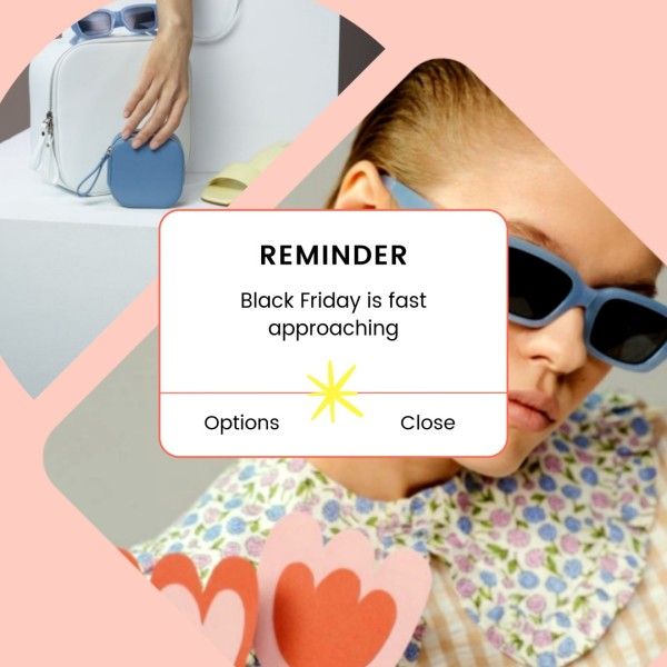 黑色星期五品牌时尚销售提醒 Instagram帖子