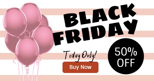 Pink Black Friday Sale Facebook Ad Medium