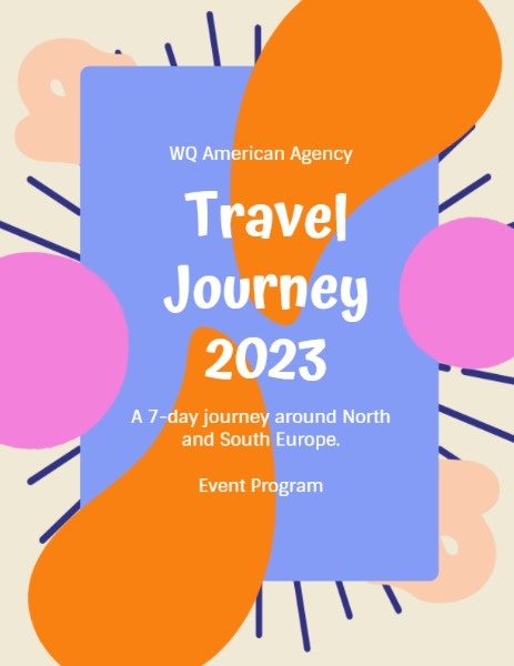 Colorful Travel Agenda Program