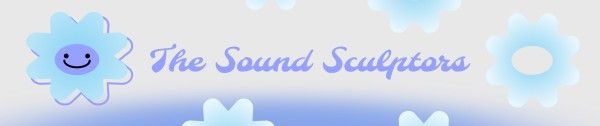 青いかわいい漫画の音楽 Soundcloudバナー