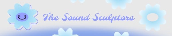 蓝色可爱卡通音乐 Soundcloud横幅