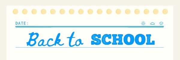 Blue Back To School Email Header