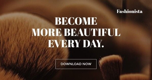 棕色美丽的一天 Facebook 应用程序广告 Facebook App广告