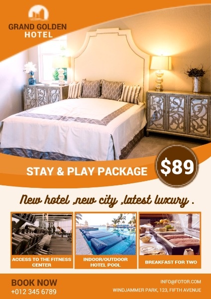 Online Hotel Service Promotion Poster Poster Template Fotor Design Maker