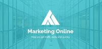 internet, online, business, Blue And White Digital Marketing Service Website Template