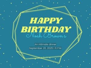 蓝色21岁生日庆祝 电子贺卡