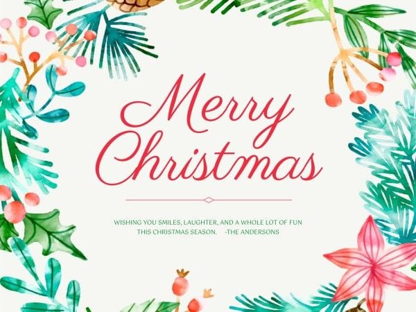 xmas, wish, love, Green Illustration Merry Christmas Card Template