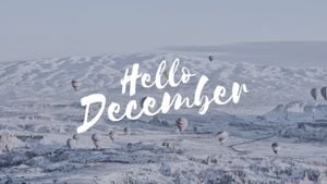 winter, season, greeting, Hello December Youtube Channel Art Template