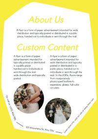White And Yellow Wedding Service Flyer