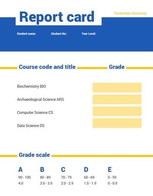 business, student, school, College Report Card Template