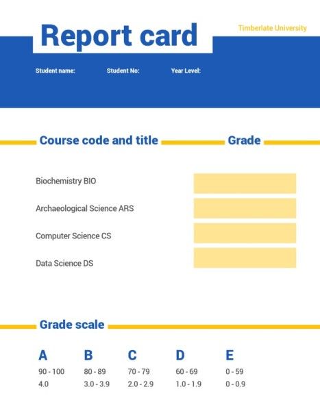 business, student, school, College Report Card Report Card Template