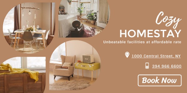 Collage Homestay Twitter Post