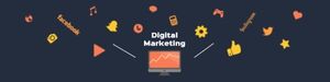 social medium, social media, online, Digital Marketing Banner LinkedIn Background Template
