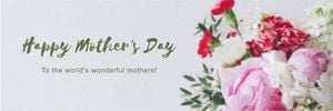 flower, flowers, blessing, White Minimal Floral Mother's Day Greeting Twitter Cover Template