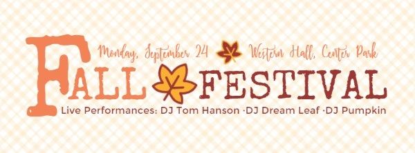 holiday, reunion, thanks, Fall Festival Banner Facebook Cover Template