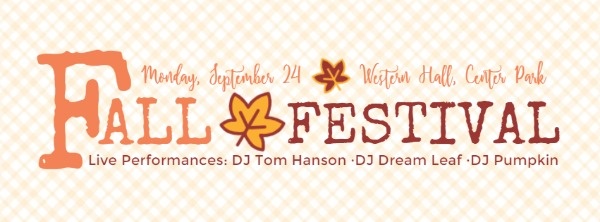 Fall Festival Banner Facebook Cover