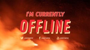 leave, stream, gaming, Yellow Twitch Offline Twitch Offline Banner Template
