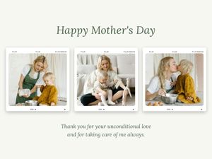 mothers day, mother day, greeting, Green Clean Happy Mother's Day Card Template