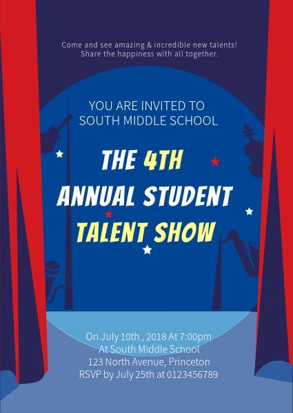 Annual Student Talent Show Invitation