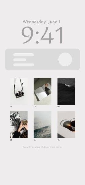 White Neutral Style Photo Collage Phone Wallpaper Template and Ideas ...