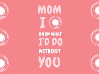 greeting, mom, donuts, Cute mother's day Card Template