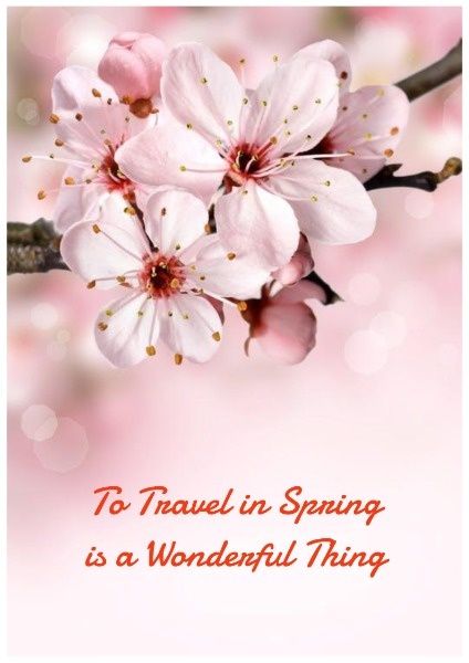 season, spring travel, travel, Spring Outing Poster Template