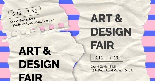  cover photo, date, address, Art & Design Fair Facebook Event Cover Facebook Event Cover Template