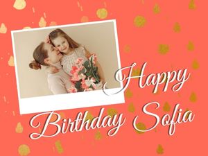 celebration, celebrate, blessing, Red Happy Birthday Card Template