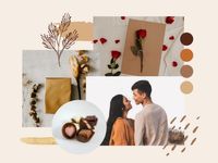 valentine's day, love, life, Beige Valentines Day Collage Photo Collage 4:3 Template