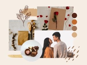 Beige Valentines Day Collage Photo Collage 4:3