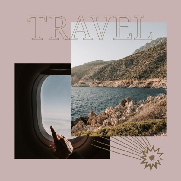 Fenêtre d’avion Pink Travel Sea Line