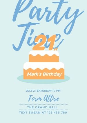 happy birthday, events, celebrate, Sweet Cake Birthday Party Invitation Template