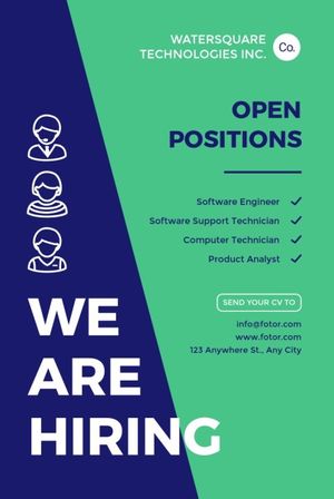 employment, work, job, We Are Hiring Pinterest Post Template