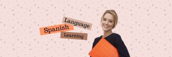 language learning, teacher, aesthetic, Spanish Learning  Twitter Cover Template