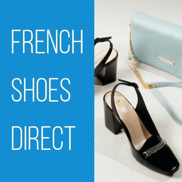 stylish shoes, ad, advertising, Blue French Shoes Direct ETSY Shop Icon Template