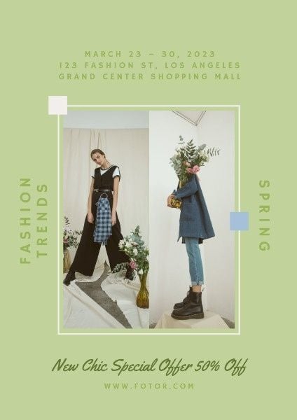 Spring Clothes Fashion Sale Poster