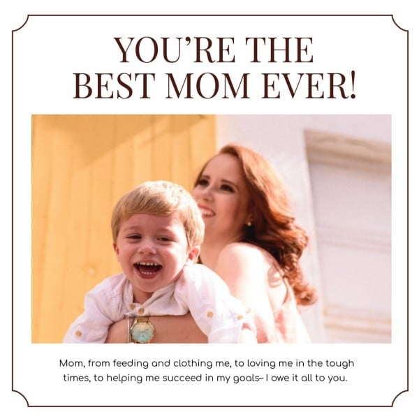 White Happy Mother's Day Instagram Post