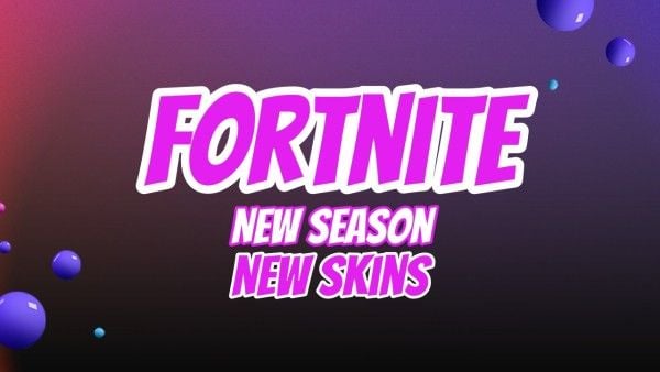 youtube end screen, end cards, end screen, Gradient Fortnight New Season Youtube Thumbnail Template