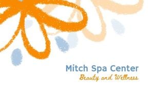 massage, beauty salon, store, Hand Drawn Spa Center Business Card Template