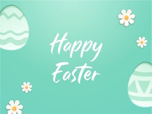 easter day, festival, holiday, Green Gradient Simple Happy Easter Card Template