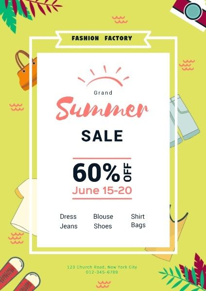 promotion, promote, promo, Grand Summer Sale Poster Template
