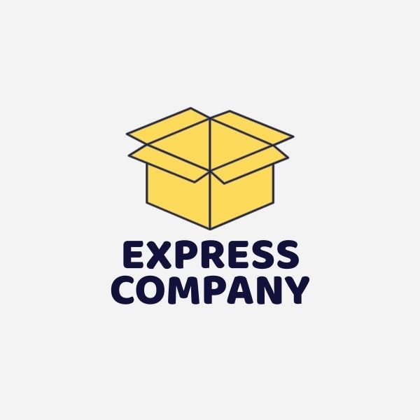 trucking, freight, transport, Black And Yellow Illustration Express Delivery Service Logo Template