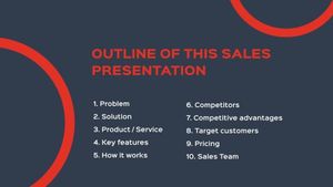 marketing, personal profile, vector, Red Business Plan Sales Presentation Template