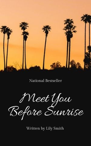 business, commercial, advertising, Black Meet You Before Sunrise Book Cover Template