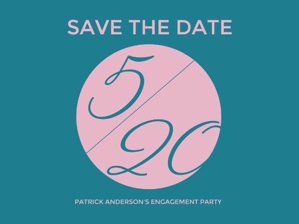 savethedate, life, celebration, Simple Engagement Party Card Template