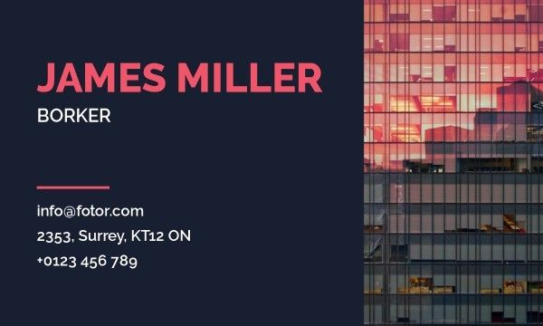 house, residence, home, Dark Red Real Estate Agency Business Card Template